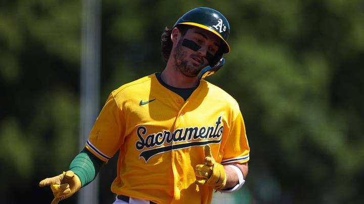Apr 18, 2026; West Sacramento, California, USA; Athletics shortstop Jacob Wilson (5) jogs around the bases after hitting a solo home run during the second inning against the Chicago White Sox at Sutter Health Park. Mandatory Credit: Scott Marshall-Imagn Images Apr 18, 2026; West Sacramento, California, USA; Athletics shortstop Jacob Wilson (5) jogs around the bases after hitting a solo home run during the second inning against the Chicago White Sox at Sutter Health Park. Mandatory Credit: Scott Marshall-Imagn Images