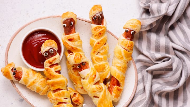 Mummy hot dogs.
