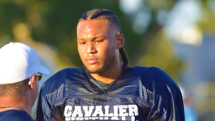Central Valley Christian football player Jaeden Moore at practice on Aug. 9, 2022 in Visalia.

Dsc0470 2