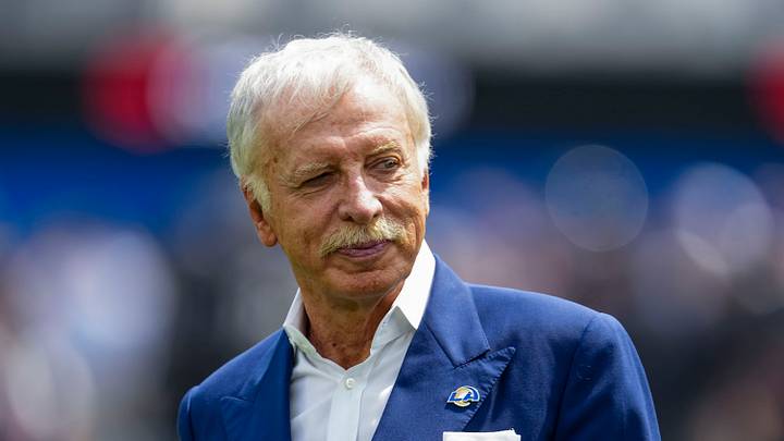Inglewood, California, USA; Los Angeles Rams owner Stan Kroenke before the game against the Houston Texans at SoFi Stadium. Mandatory Credit: Kirby Lee-Imagn Images Inglewood, California, USA; Los Angeles Rams owner Stan Kroenke before the game against the Houston Texans at SoFi Stadium. Mandatory Credit: Kirby Lee-Imagn Images