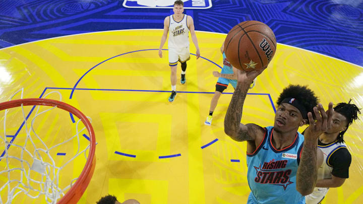 Dink Pate played in the NBA’s Rising Stars Challenge in 2025. Dink Pate played in the NBA’s Rising Stars Challenge in 2025.