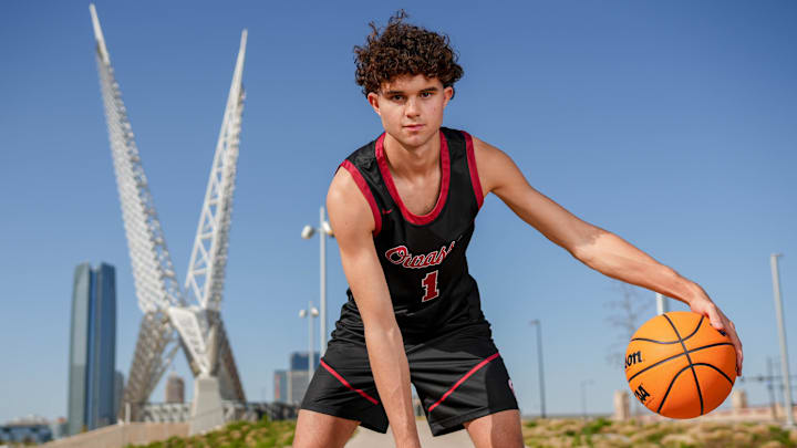 Owasso’s Jalen Montonati is pictured as part of The Oklahoman’s Super 5 at Scissortail Park in Oklahoma City on Monday, April 7, 2025.