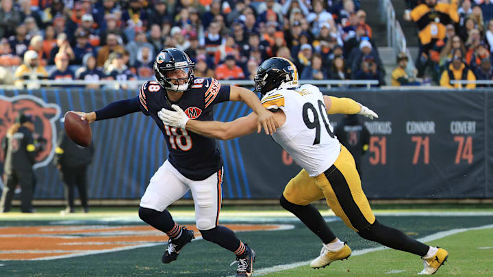 Pittsburgh Steelers linebacker T.J. Watt, Chicago Bears QB Caleb Williams Pittsburgh Steelers linebacker T.J. Watt, Chicago Bears QB Caleb Williams