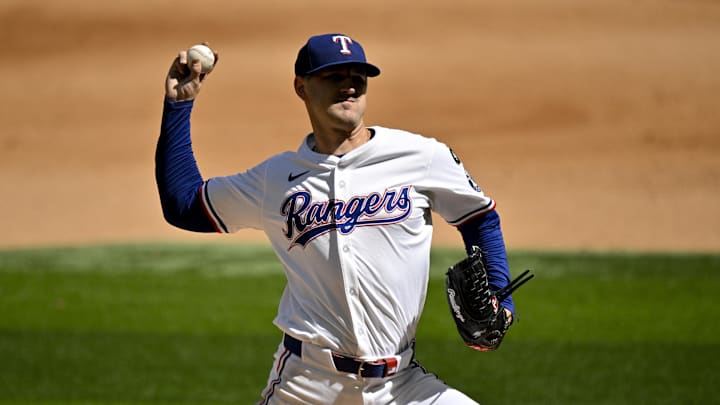 Texas Rangers starting pitcher Tyler Mahle.