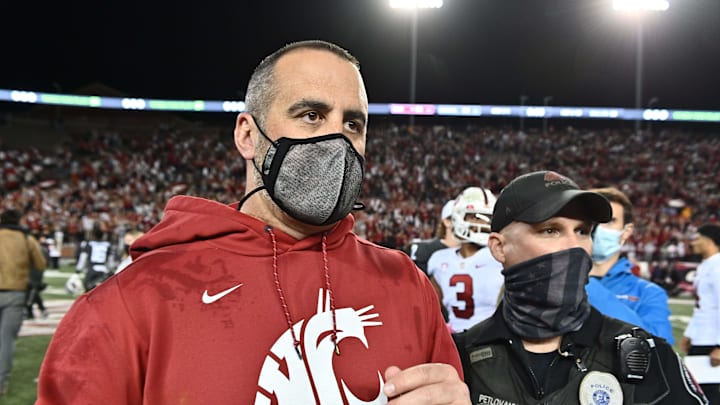 Nick Rolovich as Washington State's head coach in 2021 Nick Rolovich as Washington State's head coach in 2021