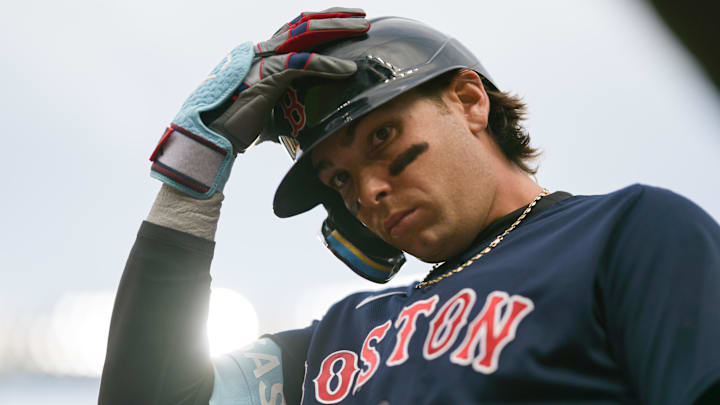 Apr 25, 2023; Baltimore, Maryland, USA; Boston Red Sox first baseman Triston Casas (36) prepares for a second inning at-bat against the Baltimore Orioles at Oriole Park at Camden Yards. Mandatory Credit: Tommy Gilligan-Imagn Images Apr 25, 2023; Baltimore, Maryland, USA; Boston Red Sox first baseman Triston Casas (36) prepares for a second inning at-bat against the Baltimore Orioles at Oriole Park at Camden Yards. Mandatory Credit: Tommy Gilligan-Imagn Images
