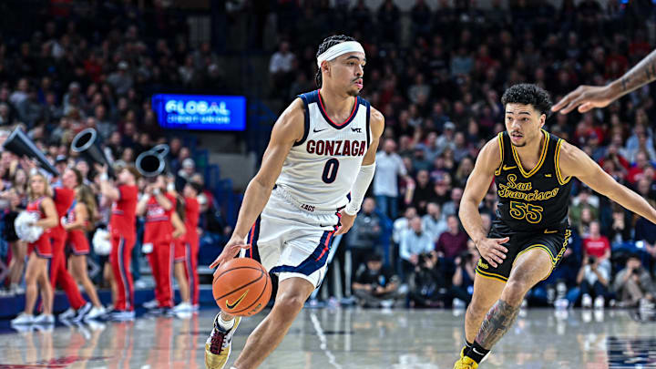 Gonzaga Bulldogs senior guard Ryan Nembhard.