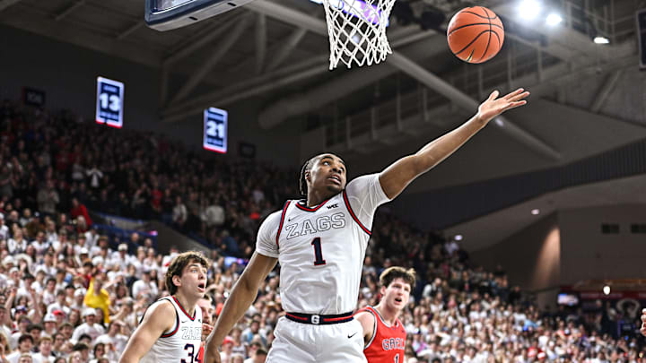 Gonzaga senior guard Michael Ajayi (1).