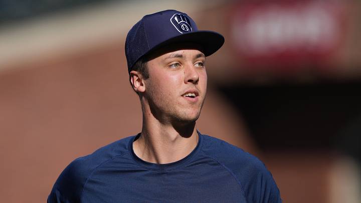 Jul 27, 2026; San Francisco, California, USA; Milwaukee Brewers pitcher Jacob Misiorowski (32) jogs on the field before the game against the San Francisco Giants at Oracle Park. Mandatory Credit: Darren Yamashita-Imagn Images Jul 27, 2026; San Francisco, California, USA; Milwaukee Brewers pitcher Jacob Misiorowski (32) jogs on the field before the game against the San Francisco Giants at Oracle Park. Mandatory Credit: Darren Yamashita-Imagn Images