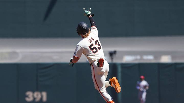 Aug 26, 2026; San Francisco, California, USA; San Francisco Giants center fielder Jonah Cox (53) rounds the bases after hitting a two run home run during the second inning against the Cincinnati Reds at Oracle Park. Mandatory Credit: Sergio Estrada-Imagn Images Aug 26, 2026; San Francisco, California, USA; San Francisco Giants center fielder Jonah Cox (53) rounds the bases after hitting a two run home run during the second inning against the Cincinnati Reds at Oracle Park. Mandatory Credit: Sergio Estrada-Imagn Images
