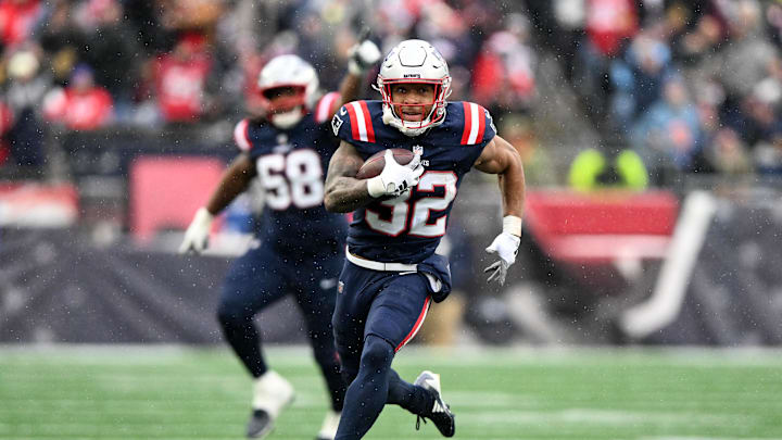 New England Patriots running back Treveyon Henderson