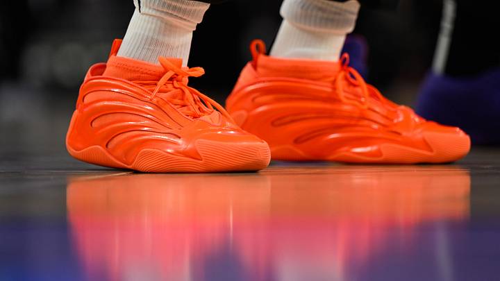 Aug 19, 2025; San Francisco, California, USA; The shoes of Phoenix Mercury forward Satou Sabally (0) are seen before the game against the Golden State Valkyries at Chase Center. Mandatory Credit: Eakin Howard-Imagn Images