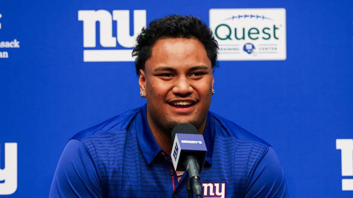 New York Giants draft pick Francis Mauigoa New York Giants draft pick Francis Mauigoa