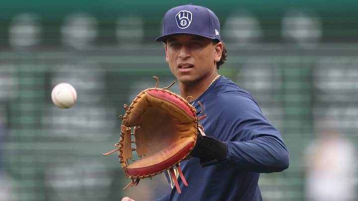 Sep 16, 2026: Milwaukee Brewers catcher Bo Naylor (14) warms up before the game against the Pittsburgh Pirates at PNC Park. Credit: Charles LeClaire-Imagn Images Sep 16, 2026: Milwaukee Brewers catcher Bo Naylor (14) warms up before the game against the Pittsburgh Pirates at PNC Park. Credit: Charles LeClaire-Imagn Images