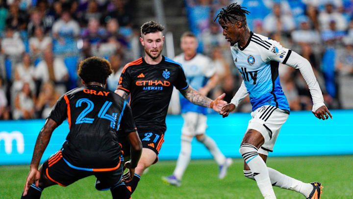 Tayvon Gray and Aiden O'Neill of NYCFC