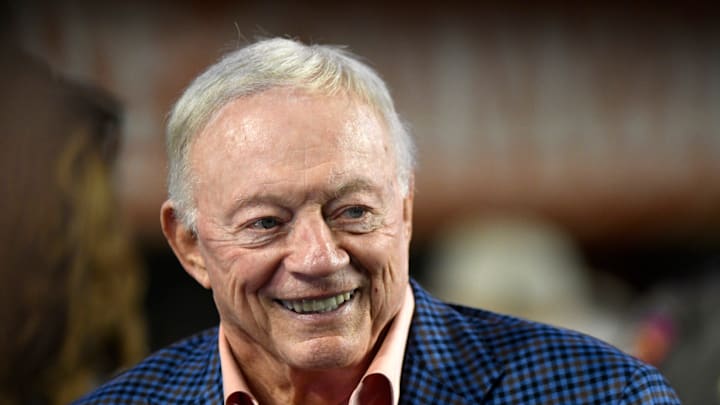 Dallas Cowboys owner and general manager Jerry Jones attends the Big 12 football game between Texas