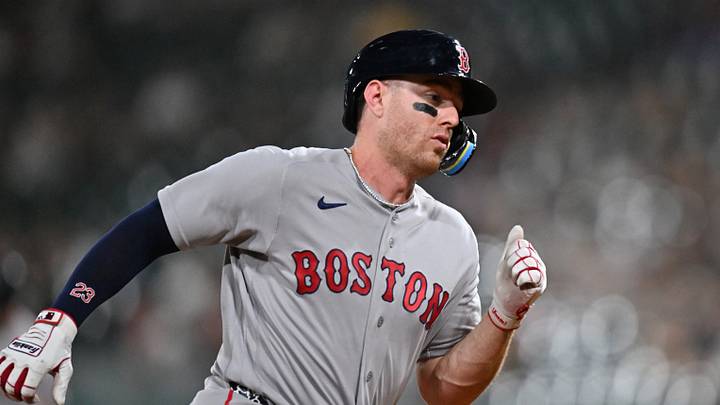 Jul 7, 2026; Chicago, Illinois, USA; Boston Red Sox designated hitter Romy Gonzalez (23) rounds third base to score against the Chicago White Sox during the ninth inning at Rate Field. Mandatory Credit: Patrick Gorski-Imagn Images Jul 7, 2026; Chicago, Illinois, USA; Boston Red Sox designated hitter Romy Gonzalez (23) rounds third base to score against the Chicago White Sox during the ninth inning at Rate Field. Mandatory Credit: Patrick Gorski-Imagn Images