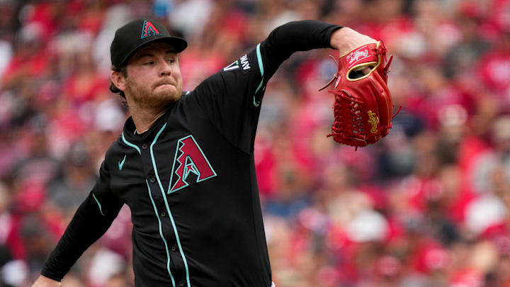 Arizona Diamondbacks pitcher Ryne Nelson (19) throws a pitch in the first inning of the MLB National League game between the Cincinnati Reds and the Arizona Diamondbacks at Great American Ball Park in downtown Cincinnati on Saturday, June 7, 2025. Arizona Diamondbacks pitcher Ryne Nelson (19) throws a pitch in the first inning of the MLB National League game between the Cincinnati Reds and the Arizona Diamondbacks at Great American Ball Park in downtown Cincinnati on Saturday, June 7, 2025.