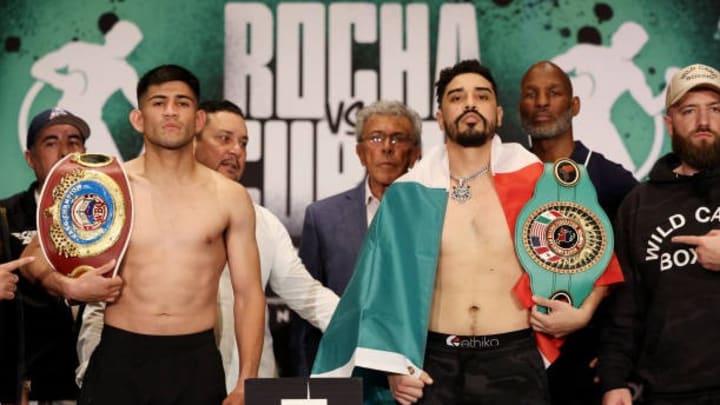 Alexis Rocha (L) and Raul Curiel (R) from Mexico face the media before their NABO & NABF welterweight contest at Toyota Arena on December 13, 2024 in Ontario, California. Their match ended in similar scorecard Alexis Rocha (L) and Raul Curiel (R) from Mexico face the media before their NABO & NABF welterweight contest at Toyota Arena on December 13, 2024 in Ontario, California. Their match ended in similar scorecard