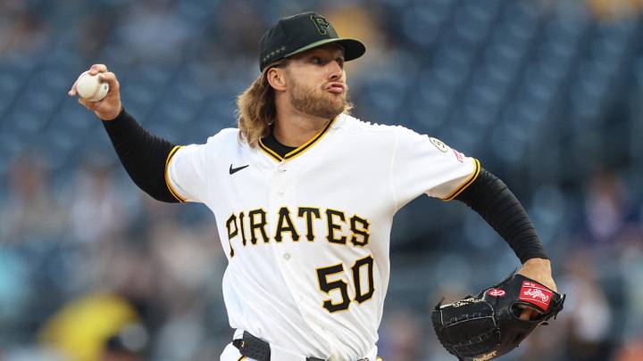 Aug 17, 2026; Pittsburgh, Pennsylvania, USA; Pittsburgh Pirates starting pitcher Carmen Mlodzinski (50) delivers a pitch against the Detroit Tigers during the first inning at PNC Park. Mandatory Credit: Charles LeClaire-Imagn Images Aug 17, 2026; Pittsburgh, Pennsylvania, USA; Pittsburgh Pirates starting pitcher Carmen Mlodzinski (50) delivers a pitch against the Detroit Tigers during the first inning at PNC Park. Mandatory Credit: Charles LeClaire-Imagn Images