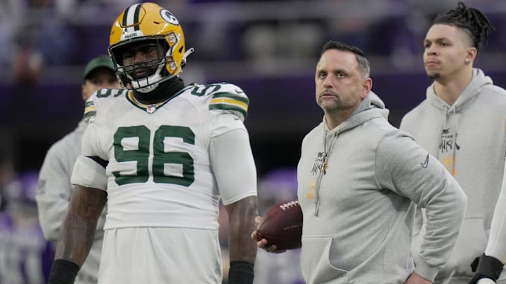 Green Bay Packers linebackers/running game coordinator Anthony Campanile is shown before their game Sunday, December 29, 2024 at U.S. Bank Stadium in Minneapolis, Minnesota. The Minnesota Vikings beat the Green Bay Packers 27-25. Green Bay Packers linebackers/running game coordinator Anthony Campanile is shown before their game Sunday, December 29, 2024 at U.S. Bank Stadium in Minneapolis, Minnesota. The Minnesota Vikings beat the Green Bay Packers 27-25.
