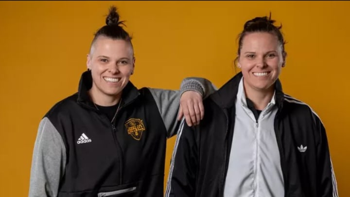 Liz Sowers (right) and Katie Sowers (left) take over as the head coach and associate head coach, respectively, for Nebraska women's flag football. Liz Sowers (right) and Katie Sowers (left) take over as the head coach and associate head coach, respectively, for Nebraska women's flag football.