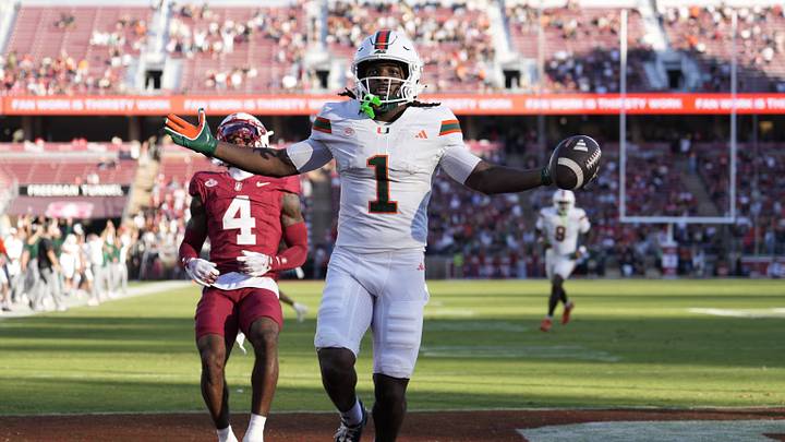 Miami wide receiver Malachi Toney has scored six touchdowns already this season.