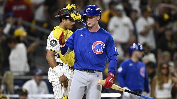 Sep 30, 2026; San Diego, California, USA; Chicago Cubs outfielder Pete Crow-Armstrong (4) enters the batters box in the first inning against the San Diego Padres during game two of the Wildcard round for the 2026 MLB Playoffs at Petco Park. Mandatory Credit: Denis Poroy-Imagn Images Sep 30, 2026; San Diego, California, USA; Chicago Cubs outfielder Pete Crow-Armstrong (4) enters the batters box in the first inning against the San Diego Padres during game two of the Wildcard round for the 2026 MLB Playoffs at Petco Park. Mandatory Credit: Denis Poroy-Imagn Images