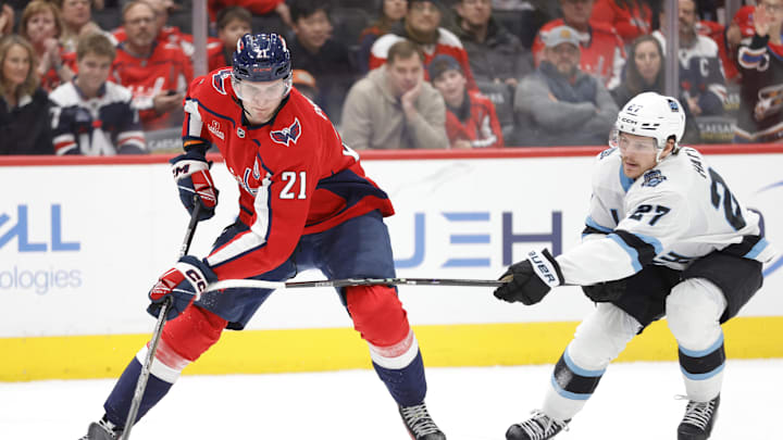 Aliaksei Protas, Washington Capitals Mandatory Credit: Amber Searls-Imagn Images