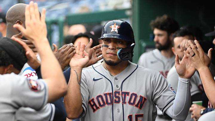 Houston Astros third baseman Isaac Paredes. Houston Astros third baseman Isaac Paredes.