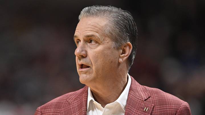 Mar 26, 2026; San Jose, CA, USA; Arkansas Razorbacks head coach John Calipari looks on against the Arizona Wildcats in the first half during a Sweet Sixteen game of the West Regional of the men's 2026 NCAA Tournament at SAP Center. Mandatory Credit: Eakin Howard-Imagn Images Mar 26, 2026; San Jose, CA, USA; Arkansas Razorbacks head coach John Calipari looks on against the Arizona Wildcats in the first half during a Sweet Sixteen game of the West Regional of the men's 2026 NCAA Tournament at SAP Center. Mandatory Credit: Eakin Howard-Imagn Images