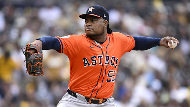 Houston Astros starting pitcher Framber Valdez.