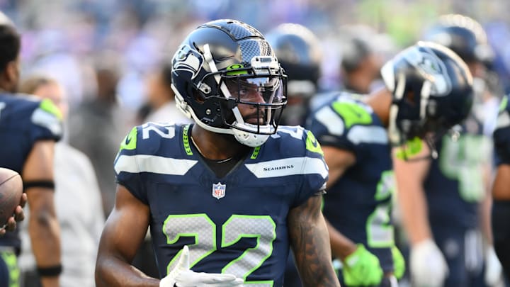 Aug 10, 2023; Seattle, Washington, USA; Seattle Seahawks cornerback Tre Brown (22) 