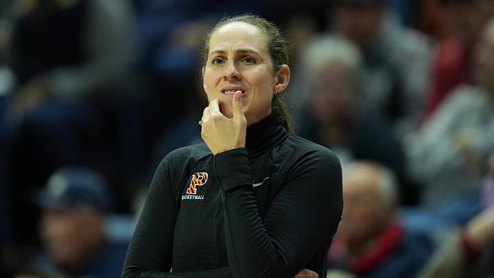 Dec 8, 2022; Storrs, Connecticut, USA; Princeton Tigers head coach Carla Berube watches from the sideline as they take on the UConn Huskies at Harry A. Gampel Pavilion. Mandatory Credit: David Butler II-Imagn Images Dec 8, 2022; Storrs, Connecticut, USA; Princeton Tigers head coach Carla Berube watches from the sideline as they take on the UConn Huskies at Harry A. Gampel Pavilion. Mandatory Credit: David Butler II-Imagn Images