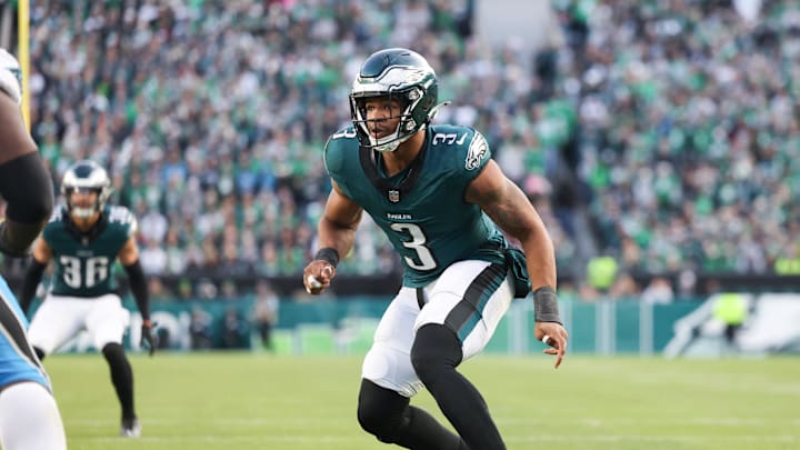 Philadelphia Eagles edge rusher Nolan Smith. Philadelphia Eagles edge rusher Nolan Smith.