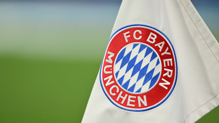 Bayern Munich flag at Allianz Arena.