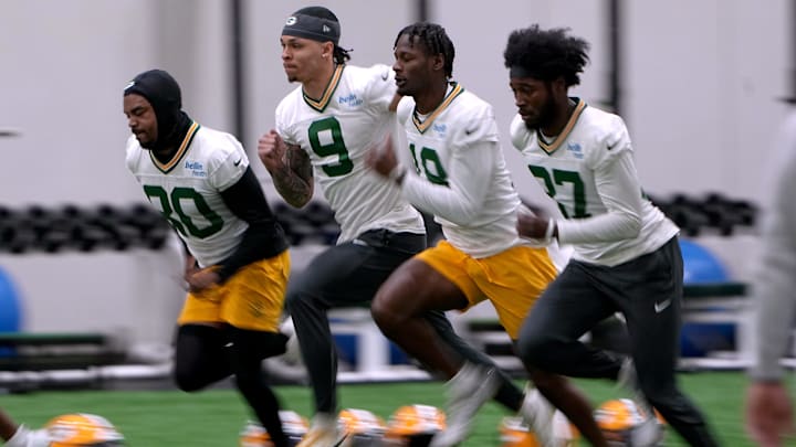 Green Bay Packers wide receiver Christian Watson (9) is shown during the team’s mini camp Tuesday, June 11, 2024 in Green Bay, Wisconsin.