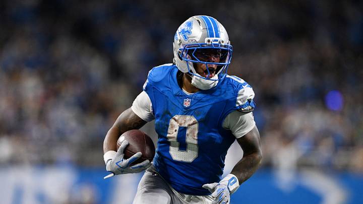 The Detroit Lions and running back Jahmyr Gibbs are favored on Sunday night in Week 4. The Detroit Lions and running back Jahmyr Gibbs are favored on Sunday night in Week 4.
