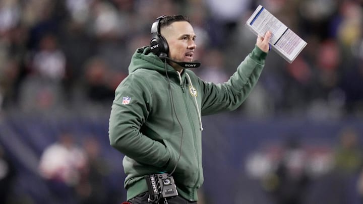 Green Bay Packers head coach Matt Lafleur is shown during the third quarter of their game Saturday, December 20, 2025 at Soldier Field in Chicago, Illinois. The Chicago Bears beat the Green Bay Packers 22-16 in overtime.