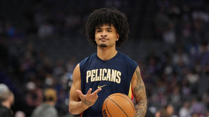 Apr 3, 2026; Sacramento, California, USA; New Orleans Pelicans guard Trey Alexander (23) before the game against the Sacramento Kings at Golden 1 Center. Mandatory Credit: Darren Yamashita-Imagn Images Apr 3, 2026; Sacramento, California, USA; New Orleans Pelicans guard Trey Alexander (23) before the game against the Sacramento Kings at Golden 1 Center. Mandatory Credit: Darren Yamashita-Imagn Images