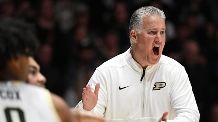 Purdue Boilermakers head coach Matt Painter reacts