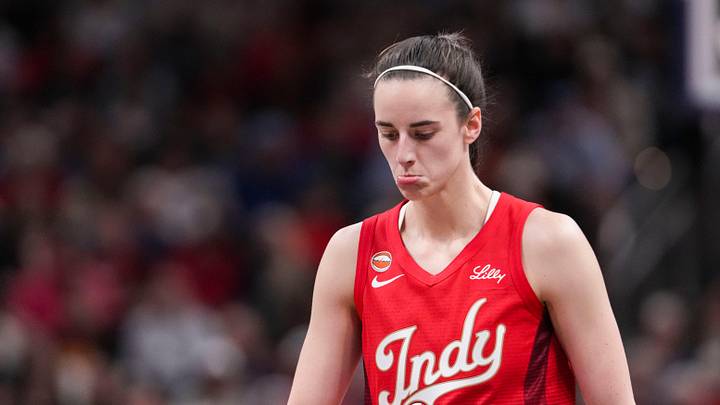 Indiana Fever guard Caitlin Clark (22) reacts after missing a basket Friday, May 22, 2026, during the first half of a game against the Golden State Valkyries at Gainbridge Fieldhouse in Indianapolis. Indiana Fever guard Caitlin Clark (22) reacts after missing a basket Friday, May 22, 2026, during the first half of a game against the Golden State Valkyries at Gainbridge Fieldhouse in Indianapolis.