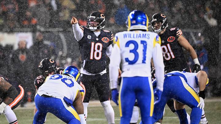 Chicago Bears QB Caleb Williams calls the snap count at the line of scrimmage. Mandatory Credit: Matt Marton-Imagn Images Chicago Bears QB Caleb Williams calls the snap count at the line of scrimmage. Mandatory Credit: Matt Marton-Imagn Images
