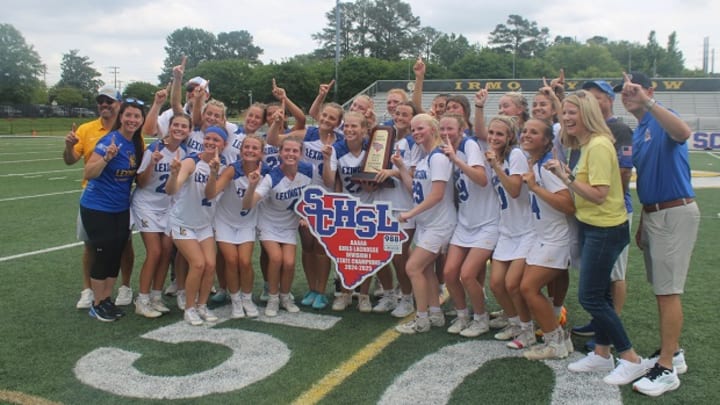 The Lexington girls' lacrosse team after winning the 2025 Class 5A Division I title.