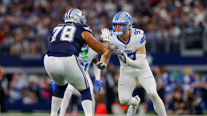 Detroit Lions defensive end Aidan Hutchinson (97)  Mandatory Credit: Andrew Dieb-Imagn Images