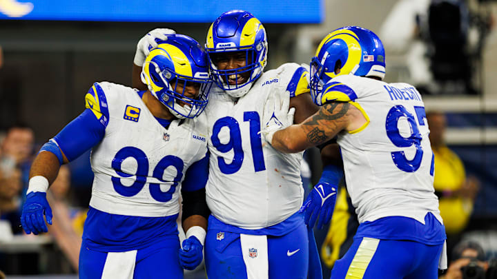 Cleveland Browns v Los Angeles Rams. Aaron Donald, Kobie Turner