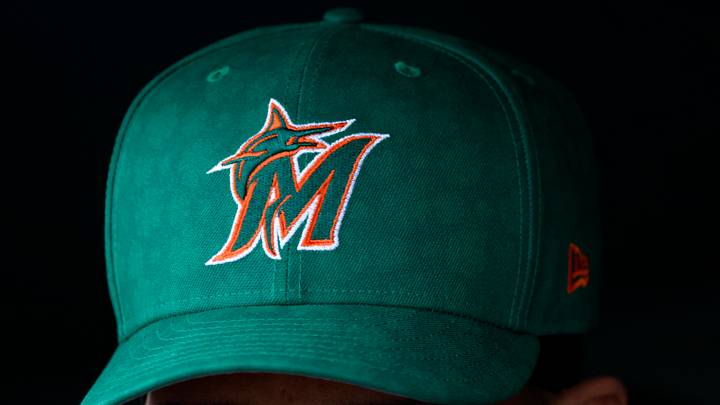A general view of the cap worn by the Miami Marlins for St. Patrick's Day. A general view of the cap worn by the Miami Marlins for St. Patrick's Day.