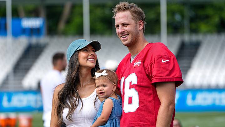 Detroit Lions quarterback Jared Goff with his daughter Romy Isabelle Goff and wife Christen Harper Goff. Detroit Lions quarterback Jared Goff with his daughter Romy Isabelle Goff and wife Christen Harper Goff.