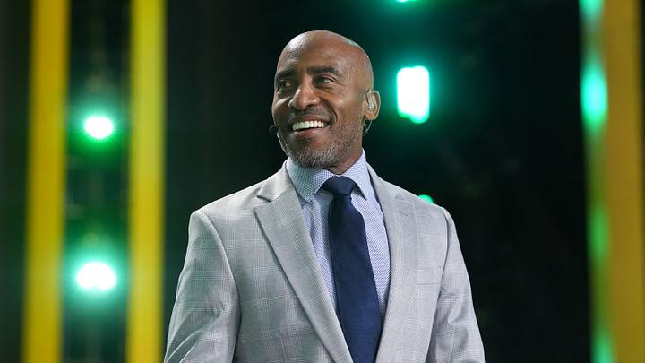 Apr 23, 2026; Pittsburgh, PA, USA; NFL hall of fame member Ronde Barber looks on before the 2026 NFL Draft at Acrisure Stadium. Mandatory Credit: Kirby Lee-Imagn Images