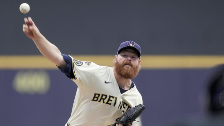 Milwaukee Brewers pitcher Brandon Woodruff (53) throws during the first inning of their game against the Arizona Diamondbacks Monday, August 25, 2025 at American Family Field in Milwaukee, Wisconsin. Milwaukee Brewers pitcher Brandon Woodruff (53) throws during the first inning of their game against the Arizona Diamondbacks Monday, August 25, 2025 at American Family Field in Milwaukee, Wisconsin.